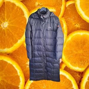 Echo Red Long Black Hooded‎ Puffer Coat Size XL